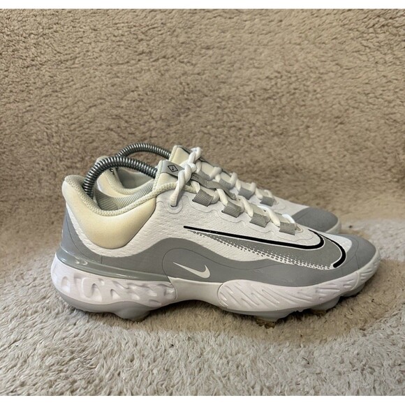 Nike Alpha Huarache Elite 4 Low Metal Baseball Cleats FD2745-104 Mens Size 7 - Picture 1 of 8